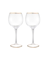 Set Of 2 Deco Gin Glasses