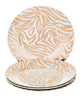 Set Of 4 Gold Metallic Zebra Side Plates