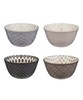 Set Of 4 Small Design Bowls