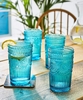 Set Of 4 Terrific Turquoise Glasses