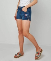 Side Lace Denim Shorts