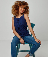 Sleeveless Applique Top