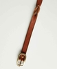 Slim Plaited Leather Belt