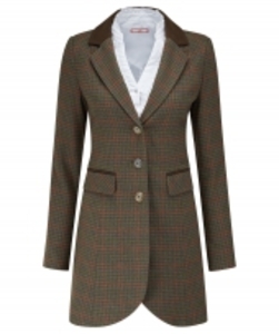 Sophisticated Check Long Jacket