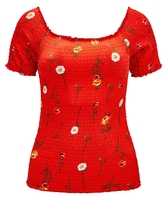 Sunny Disposition Shirred Top