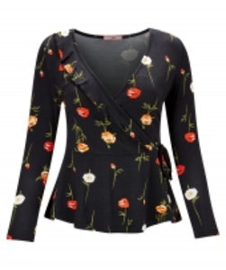 Sweet Poppy Wrap Top