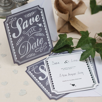 A Vintage Affair Save The Date Cards (Pack of 10)