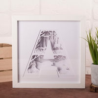 A-Z Alphabet Framed Papercut Mood Light