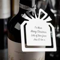 Engraved Present Metal Wine Bottle Gift Tag