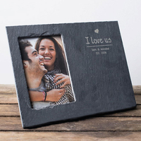 Engraved Slate Chalkboard Photo Frame - I Love Us