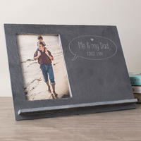 Engraved Slate Chalkboard Photo Frame - Me And My Dad