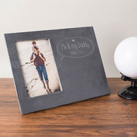 Engraved Slate Chalkboard Photo Frame - Me And My Daddy