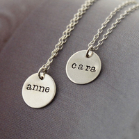 Engraved Sterling Silver Letter Necklace