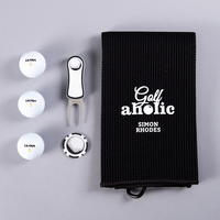 Golf Gift Set With Personalised Towel - Golfaholic