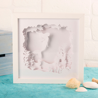 Mermaid Framed Papercut Mood Light