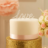 Pastel Perfection Silver Love Cake Topper