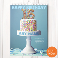 Personalised 16th Birthday Calendar