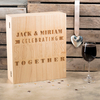 Personalised 3 Bottle Luxury Wooden Wine Box - 50 Years