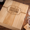 Personalised 3 Bottle Luxury Wooden Wine Box - Couples