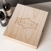 Personalised 3 Bottle Luxury Wooden Wine Box - Family Established