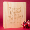 Personalised 3 Bottle Luxury Wooden Wine Box - It