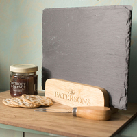Personalised 5 Piece Slate Cheeseboard Set