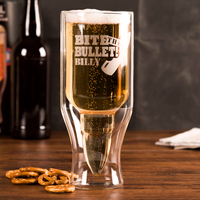 Personalised 50 Calibre Bullet Beer Glass - Bite The Bullet