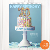 Personalised 70th Birthday Calendar
