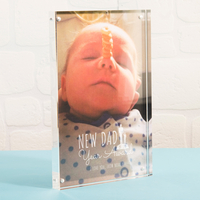 Personalised Acrylic Photo Keepsake - New Dad Of The Year Award