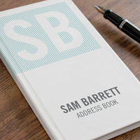 Personalised Address Book - Stripy Initials