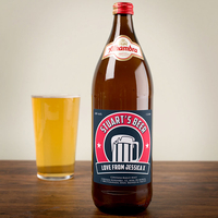 Personalised Alhambra Premium Litre Beer - Red and Black