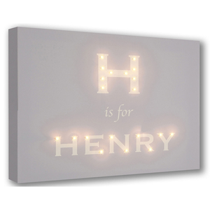 Personalised Alphabet Illuminated Canvas - Modern Font