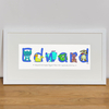 Personalised Animal Name Frame - For Boys
