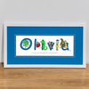 Personalised Animal Name Frame - For Girls
