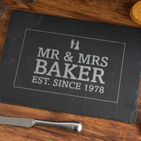 Personalised Anniversary Slate Cheeseboard