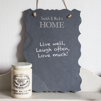 Personalised Antique Hanging Slate Sign