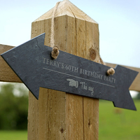 Personalised Arrow Slate Sign