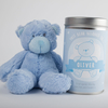Personalised Baby Boy Teddy In A Tin