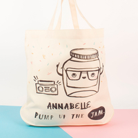 Personalised Banter Pants Tote Bag - Pump up the Jam