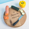Personalised Barrel Top Oak Chopping Board