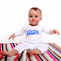 Personalised Baseball Baby Romper