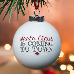 Personalised Bauble - Coming To Town