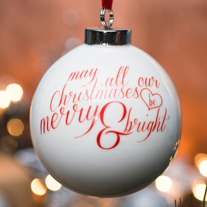 Personalised Bauble - Merry & Bright
