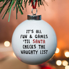 Personalised Bauble - Naughty List