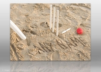 Personalised Beach Cricket Print