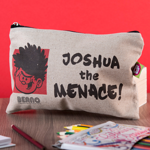 Personalised Beano Big Heads Canvas Pencil Case - Dennis