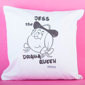 Personalised Beano Big Heads Cushion Cover - Minnie