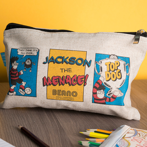 Personalised Beano Classic Canvas Pencil Case - Top Dog