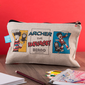 Personalised Beano Classic Canvas Pencil Case - Water Pistol