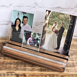 Personalised Beech Photo Collage Frame Set